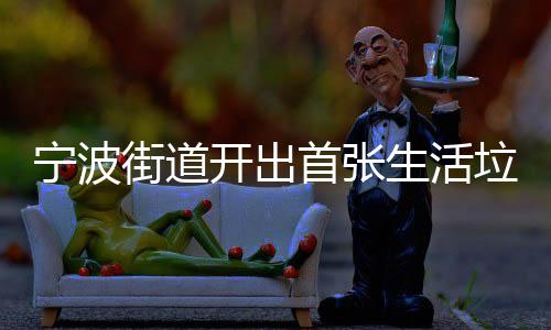 整改宁波垃圾通知街道分类首张生活书开出